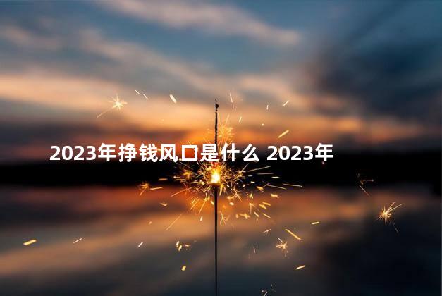 2023年挣钱风口是什么 2023年是癸卯年吗